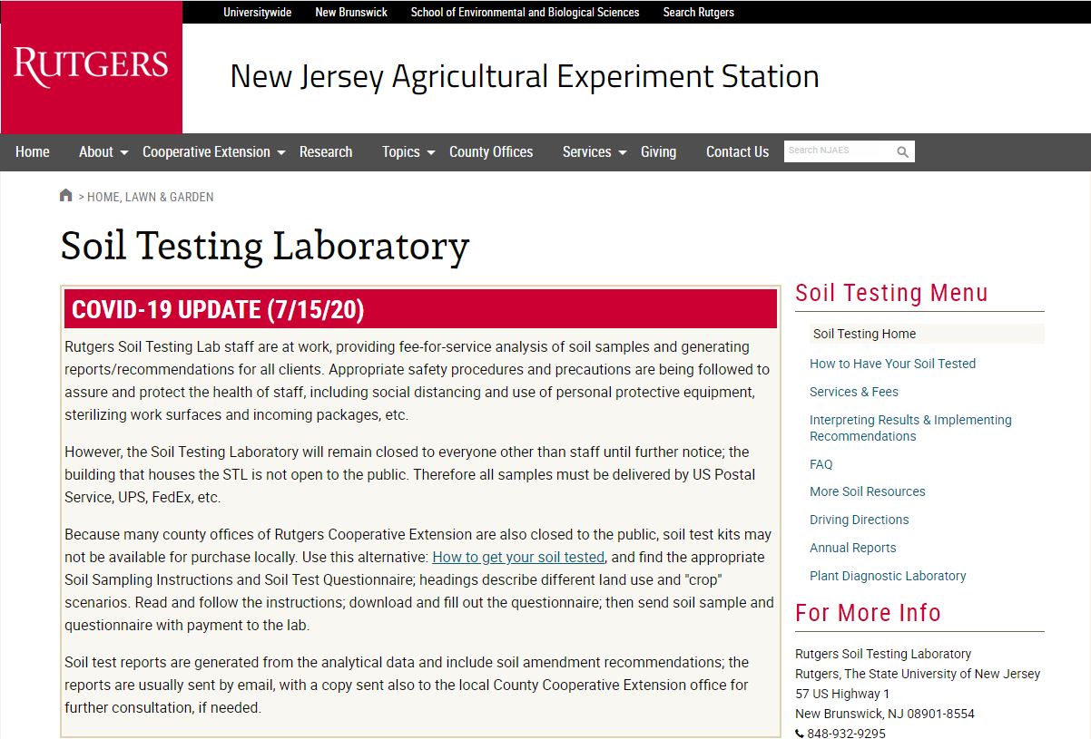 Rutgers University – New Jersey Agricultural Experiment Station